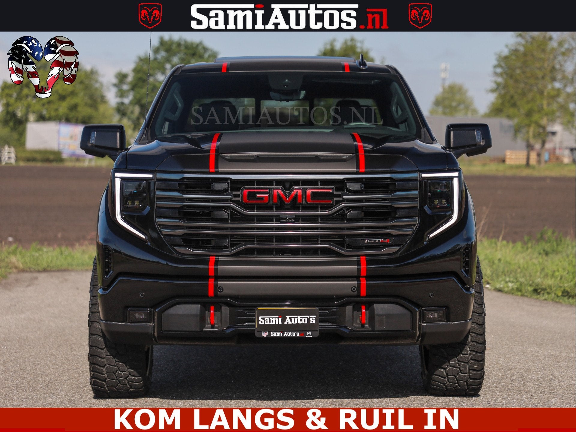 GMC Sierra AT4 6.2 V8 4X4 | VIRTUAL COCKPIT | LPG | HUD | BO, Automaat, Gebruikt, Met garantie (alle), Leder