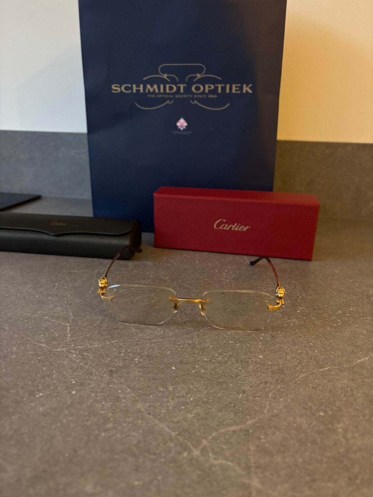 Orginele cartier bril diamond cut, Overige merken, Ophalen of Verzenden, Zo goed als nieuw, Groen