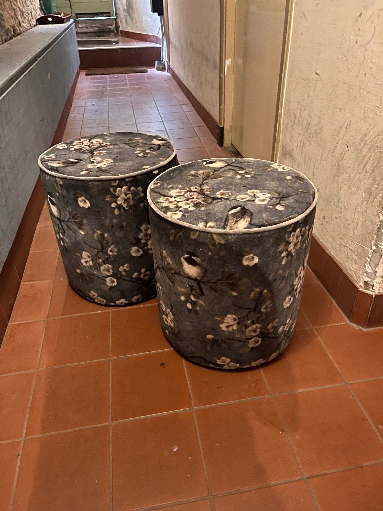 2 x poef nieuw, Ophalen, Minder dan 50 cm, Rond, Minder dan 50 cm