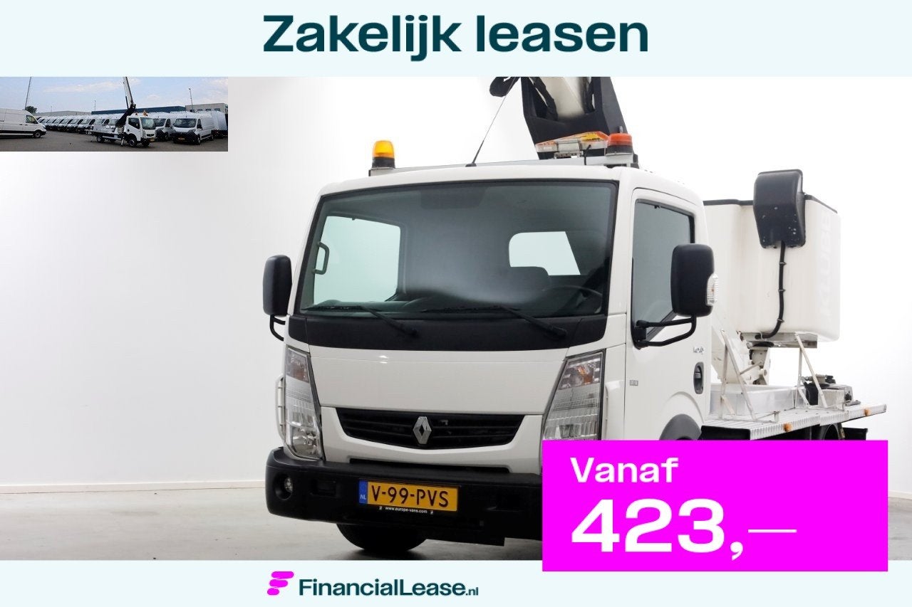 Renault Maxity 3.0 DCI 130pk E6 Hoogwerker Werkhoogte 14.5 m, 3239 kg, Multifunctioneel stuurwiel, Achterwielaandrijving, Gebruikt