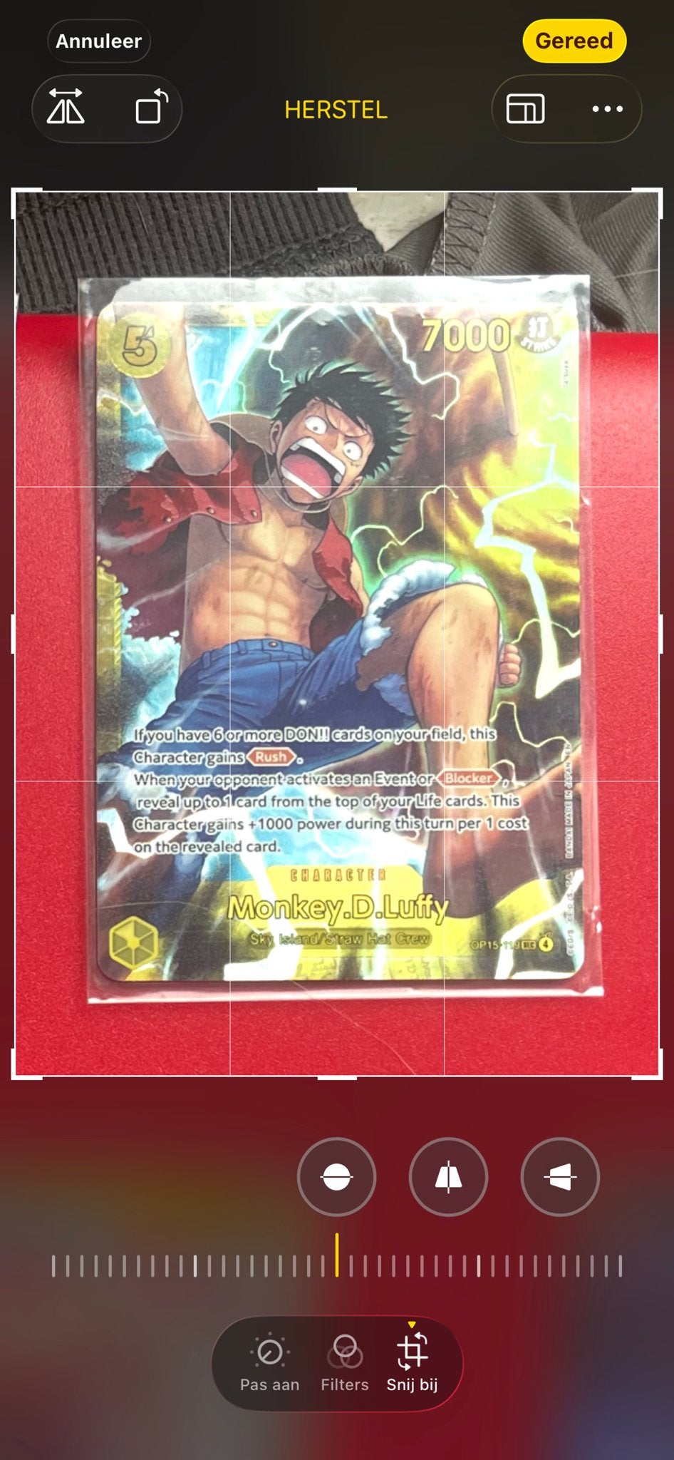 One Piece Kaart Monkey D. Luffy OP15-119CB, Ophalen of Verzenden, Zo goed als nieuw