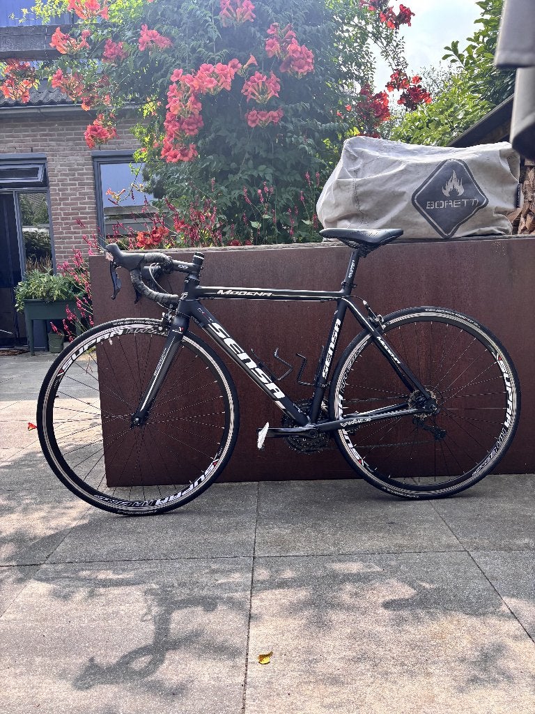 Sensa Modena Racefiets 52 Cm / Shimano / Supra racing wielen, 28 inch, Gebruikt, Velgrem, Aluminium