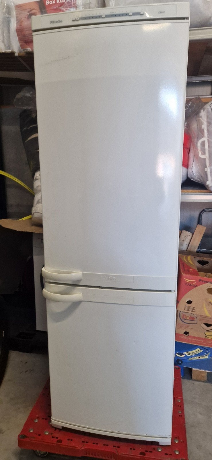 Miele koelkast met vriesvak - Wit, gebruikt, Gebruikt, 200 liter of meer, 60 cm of meer, Met aparte vriezer