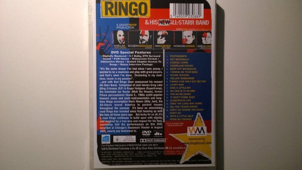 Ringo & His New All-Starr Band - King Biscuit Flower (DVD), Alle leeftijden, Ophalen of Verzenden, Zo goed als nieuw, Concert