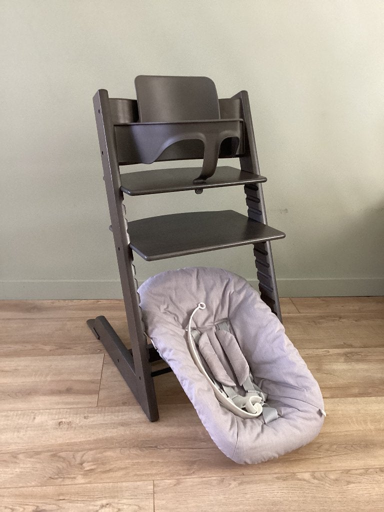Stokke Tripp Trapp Hazy Grey compleet, Ophalen, Zo goed als nieuw, Meegroeistoel