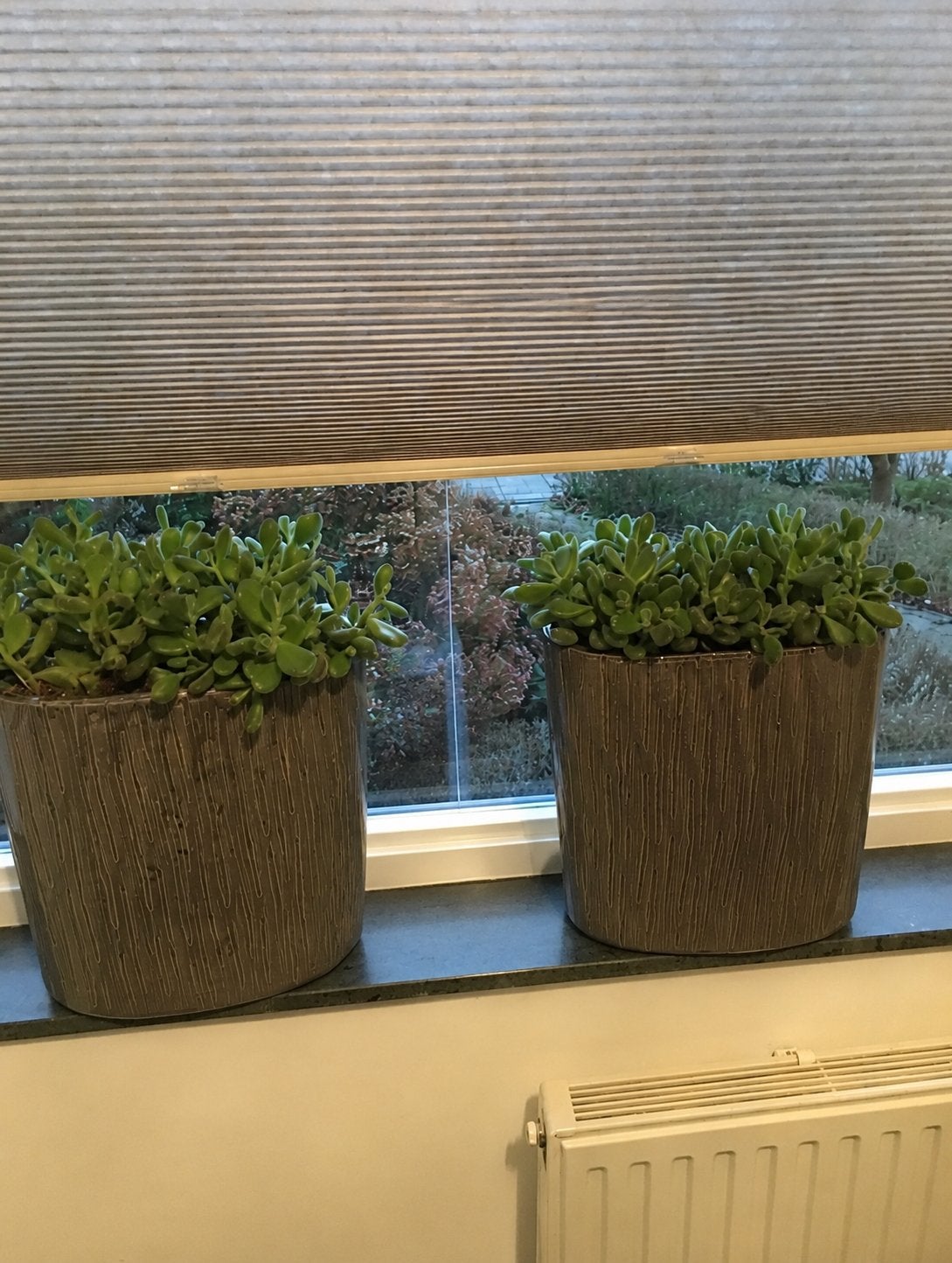 Set van 2 stijlvolle bloempotten, Binnen, Zo goed als nieuw, Overige vormen, Aardewerk