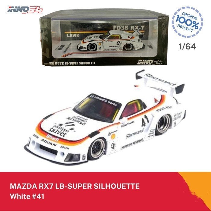 Mazda RX-7 (FD3S) LB-Silhouette v Inno64 1/64 nr. 41 Salvet, Ophalen of Verzenden, Nieuw, Auto