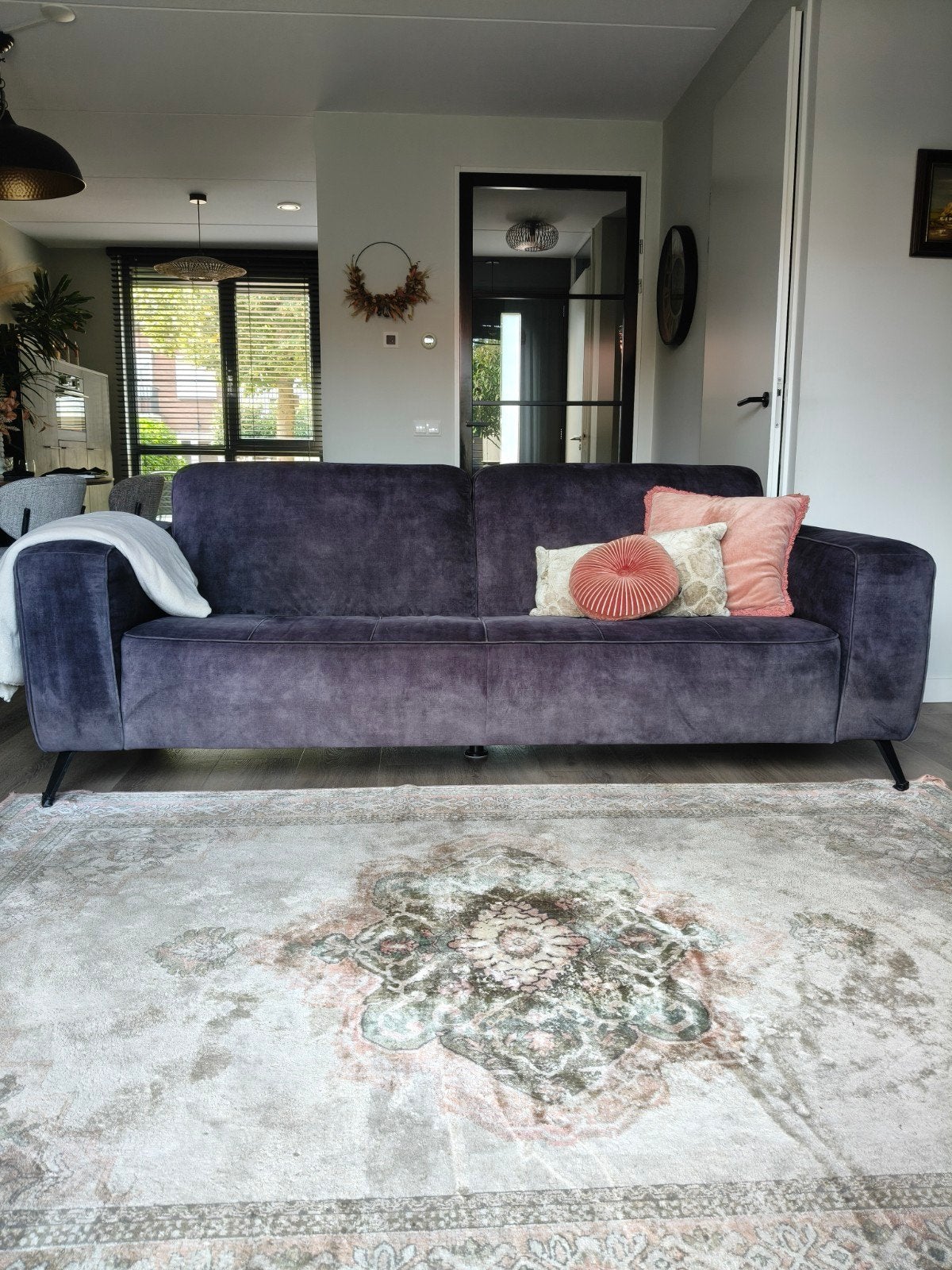 3-zitsbank Sevilla van Huus - Antraciet stof, Huis en Inrichting, Ophalen, Gebruikt, Driepersoons, 75 tot 100 cm