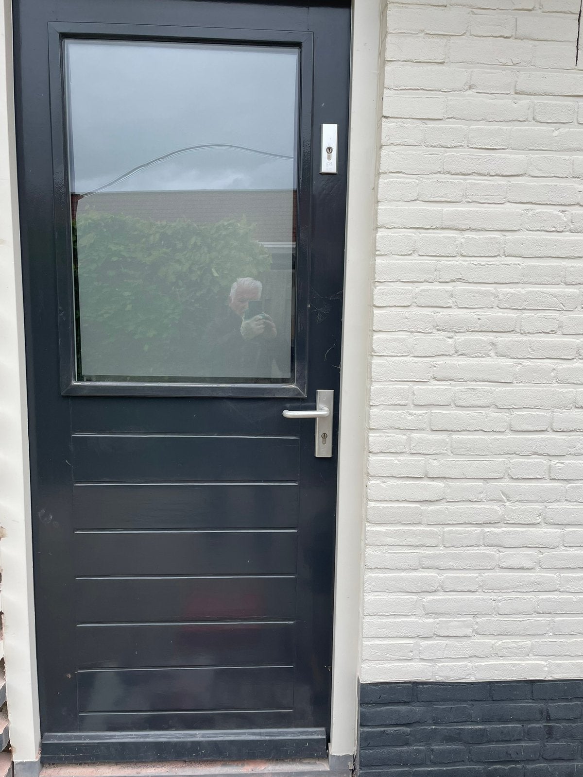 Hardhouten buitendeur incl kozijn., Doe-het-zelf en Verbouw, Deuren en Horren, Ophalen, 120 cm of meer, 200 tot 215 cm, Buitendeur