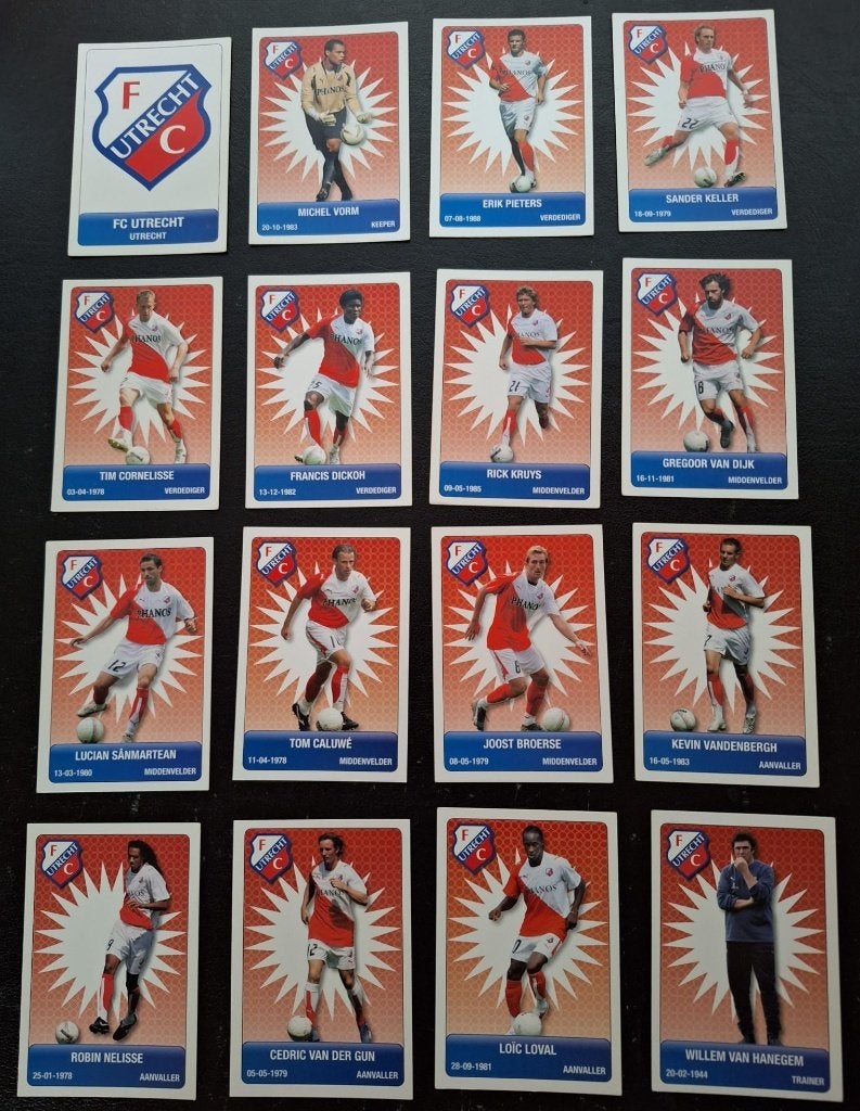 Complete set kaarten FC Utrecht 2007-08, Ophalen of Verzenden, Zo goed als nieuw, F.C. Utrecht, Poster, Plaatje of Sticker
