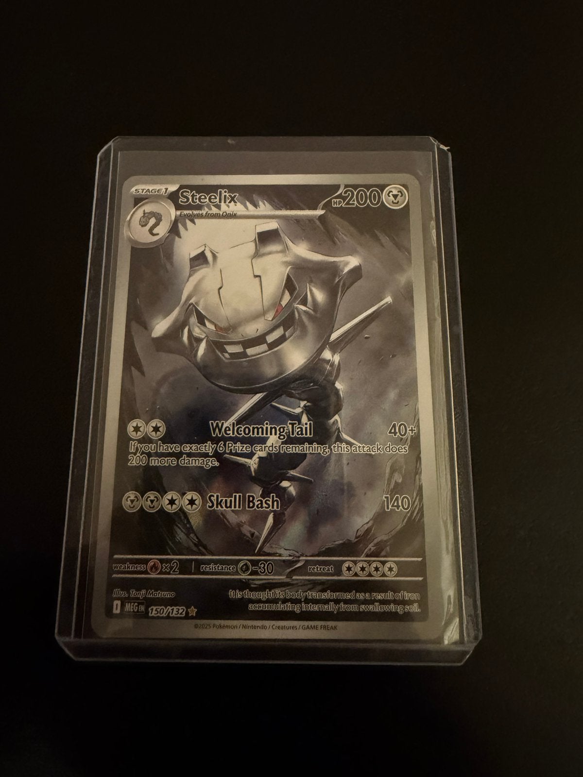 Pokemon Steelix MEG 150, Hobby en Vrije tijd, Verzamelkaartspellen | Pokémon, Ophalen of Verzenden, Zo goed als nieuw, Losse kaart