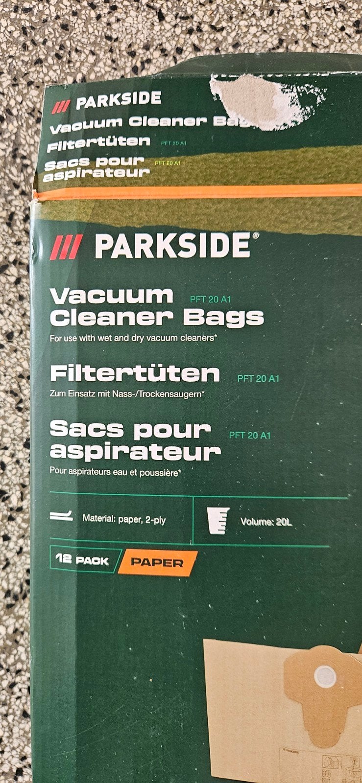 PARKSIDE Stofzuigerzakken PFT 20 A1 - 12 stuks, Stofzak, Overige merken, Nieuw, Ophalen of Verzenden