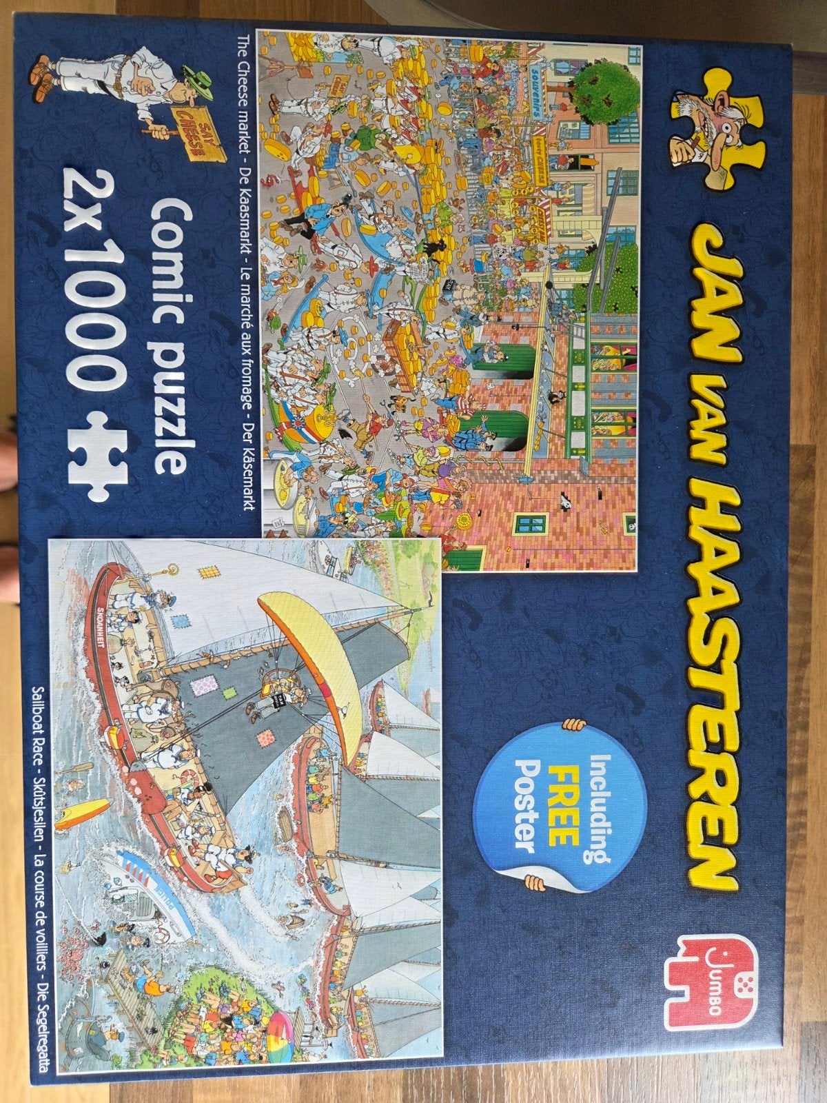 Jan van Haasteren Comic Puzzel 2x1000 rookvrij gemaakt, Ophalen of Verzenden, Meer dan 50 stukjes, Zo goed als nieuw, 6 jaar of ouder