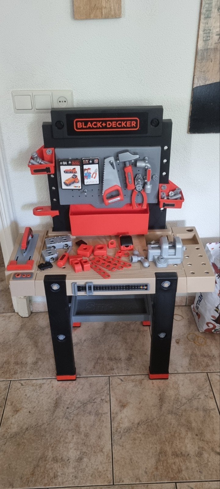 Smoby Black+Decker Werkbank voor kinderen, Ophalen, Zo goed als nieuw, Knutselen