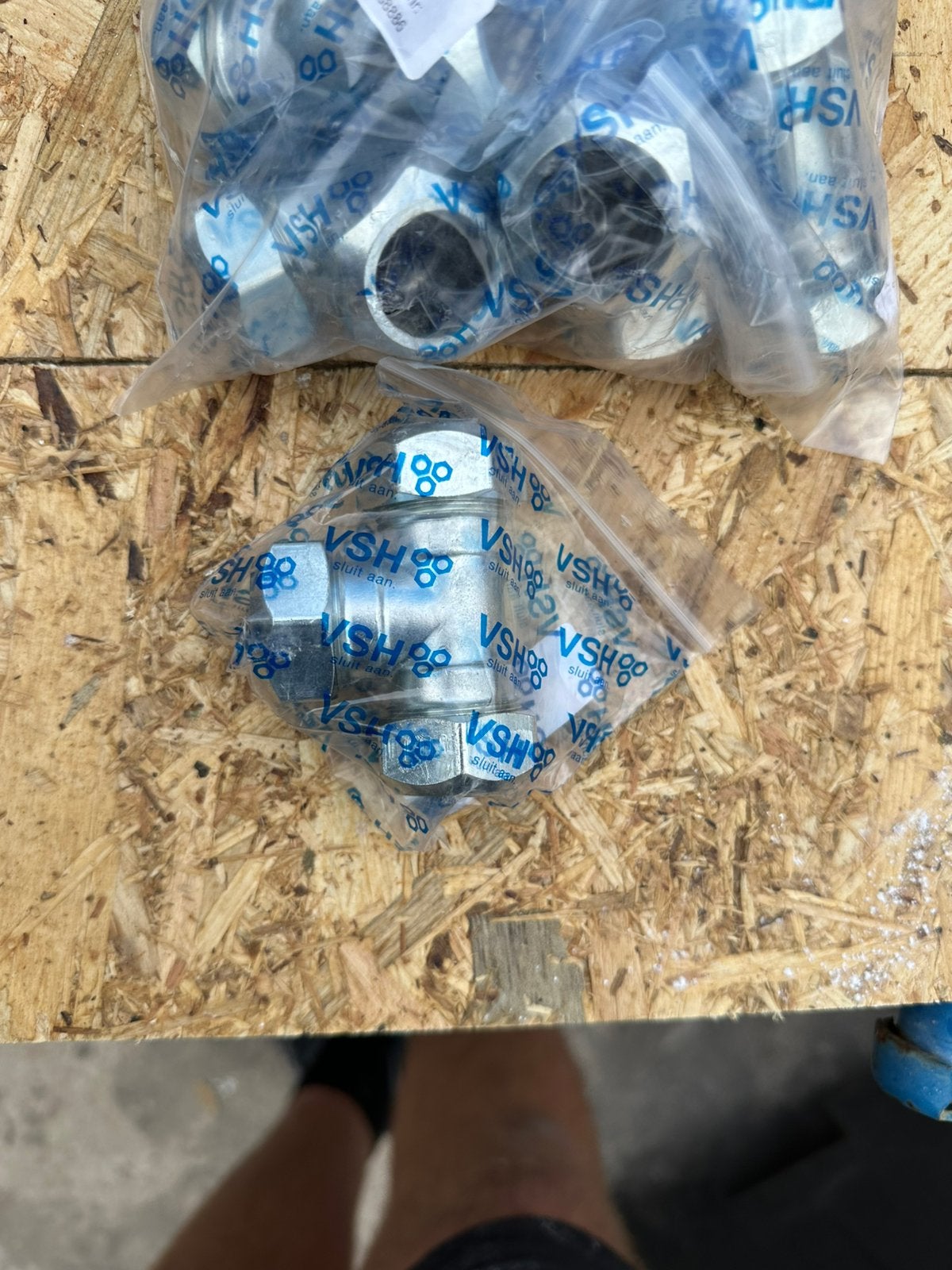 10x VSH verzinkt t- koppeling knel koppelingen 22mm, Ophalen of Verzenden, Nieuw
