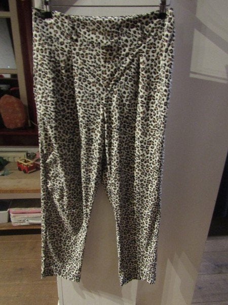 G173 G-Maxx XL broek travelstof zwart creme beige animal, Verzenden, Beige, Maat 46/48 (XL) of groter, Zo goed als nieuw