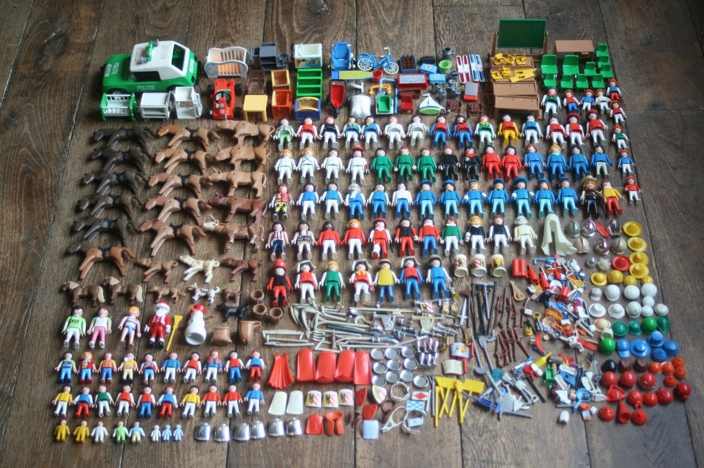 Lot playmobil jaren 70 (western, soldaten, middeleeuwen,...), Ophalen of Verzenden, Zo goed als nieuw, Losse onderdelen, Figuren