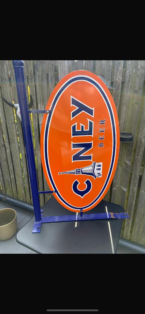 Ciney bier, Verzamelen, Biermerken, Ophalen of Verzenden, Gebruikt, Reclamebord, Plaat of Schild, Overige merken