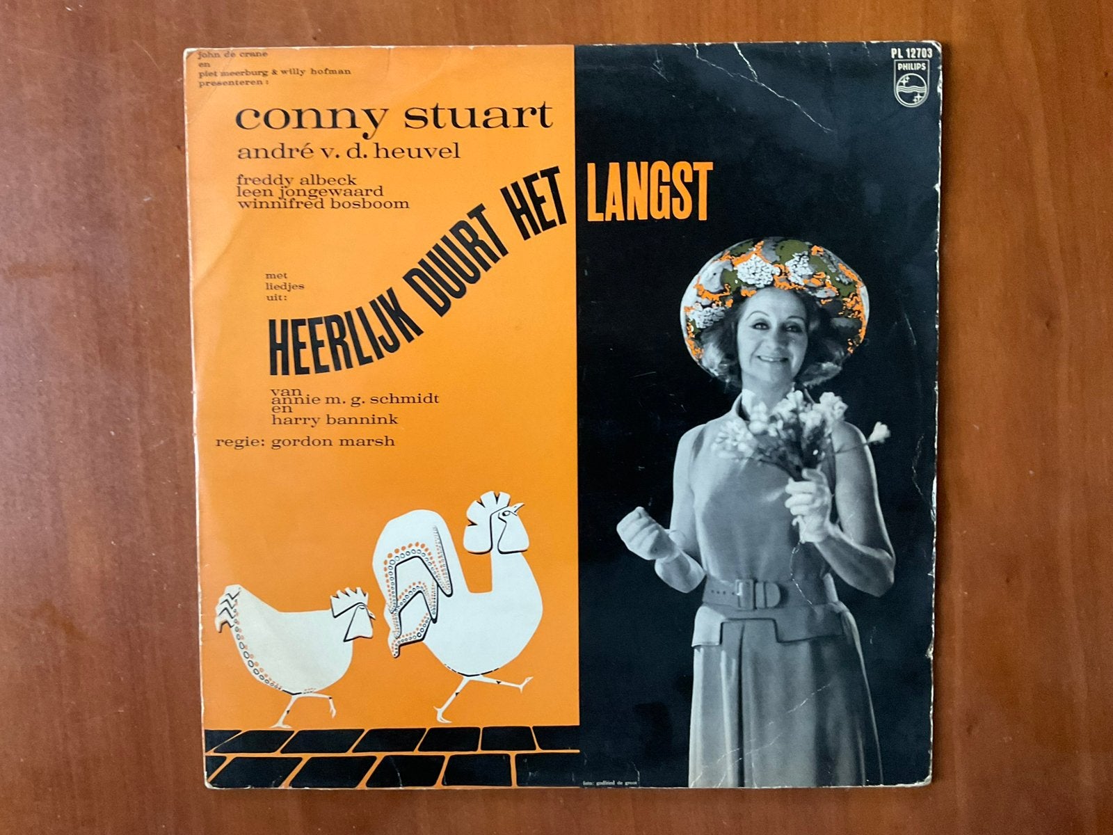 Lp Heerlijk duurt het langst, Conny Stuart, gaaf, Cd's en Dvd's, Ophalen of Verzenden, Zo goed als nieuw, Overige formaten, Levenslied of Smartlap