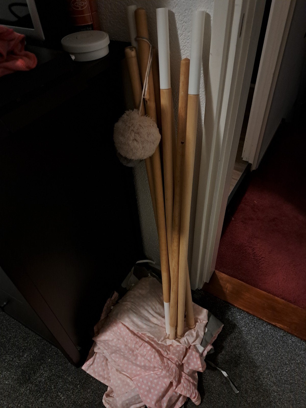 Roze kinder tipi tent met stippen, Ophalen, Gebruikt