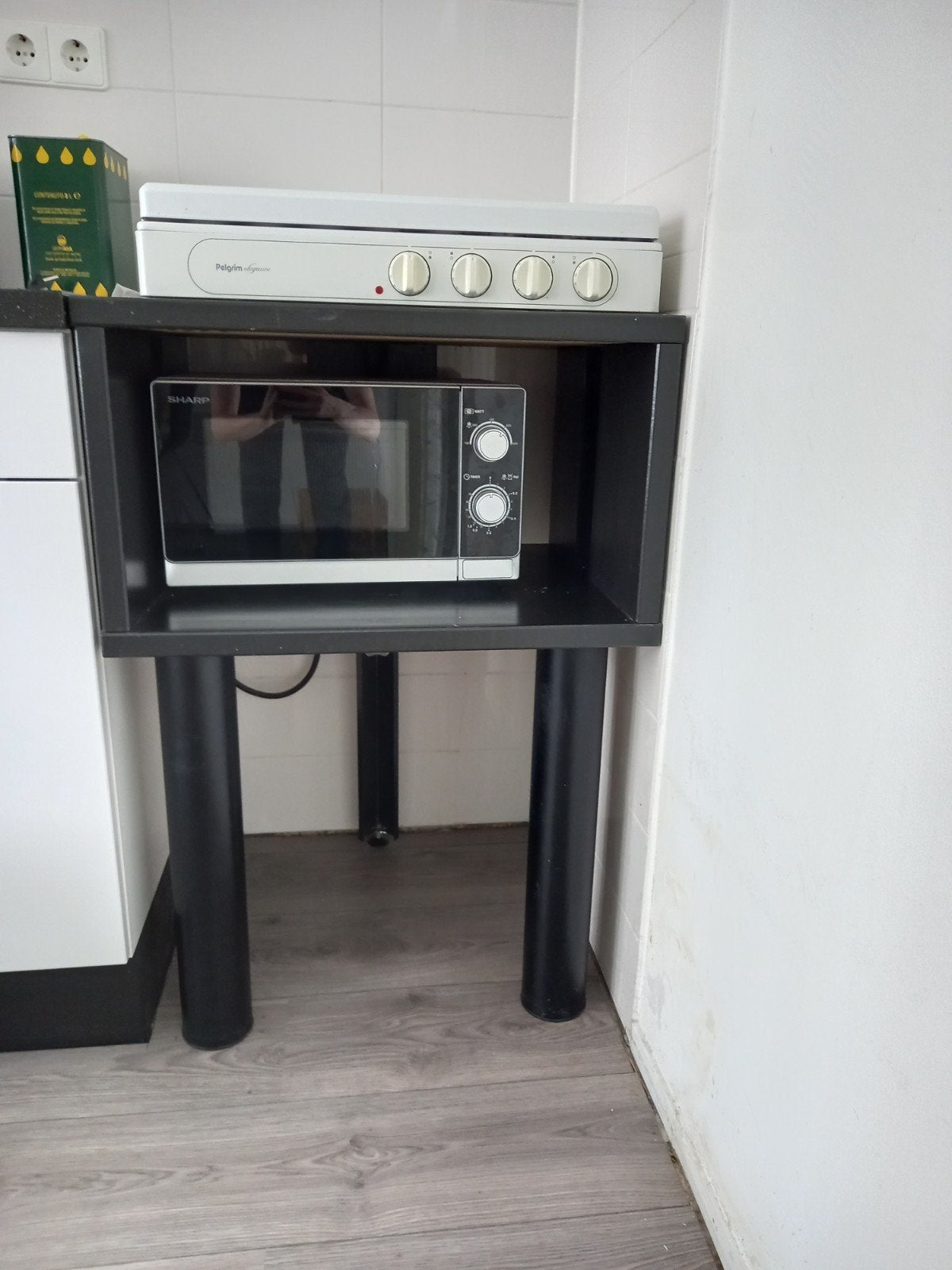 Kooktoren incl kookplaat en magnetron, Witgoed en Apparatuur, Kookplaten, Ophalen, Gebruikt, Elektrisch, 4 kookzones