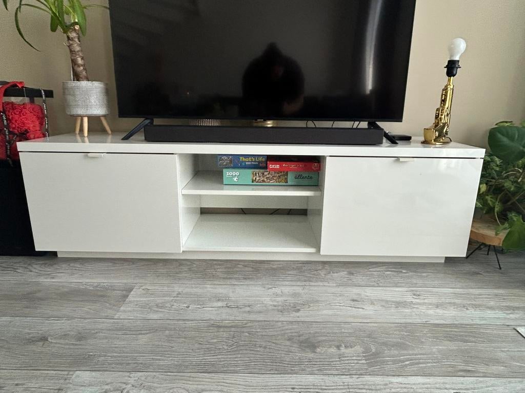 Tv meubel ikea BYÅS, Ophalen, 150 tot 200 cm, Zo goed als nieuw, Minder dan 100 cm