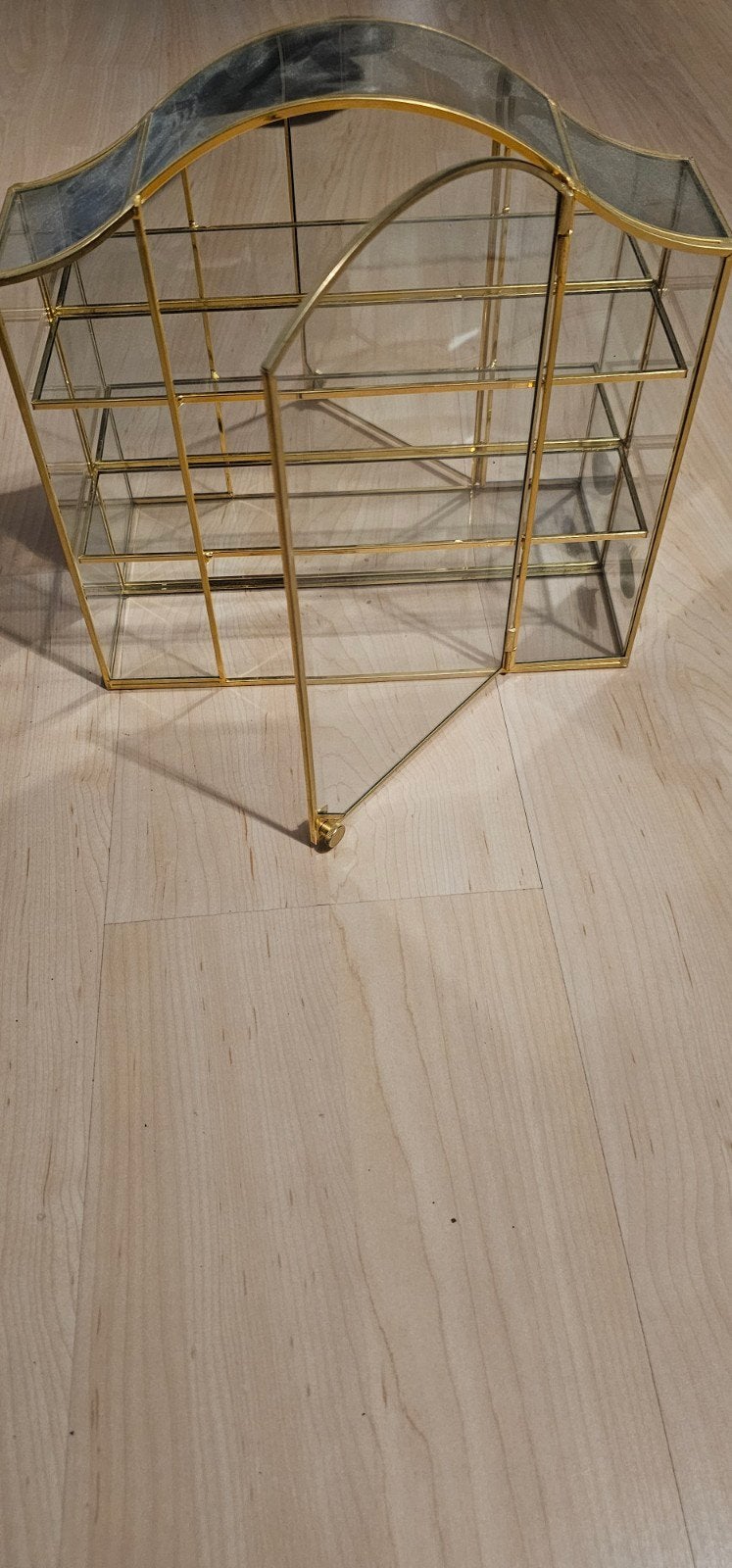 Muur Vitrine zwaar verguld., Klassiek, Ophalen of Verzenden, Glas, Goud