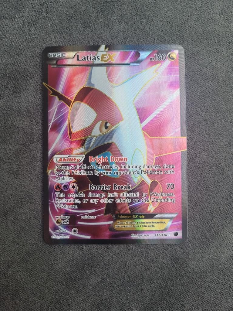 Latias EX 112/116 - Plasma Freeze Nearmint Pokémon Kaart, Ophalen of Verzenden, Zo goed als nieuw, Losse kaart, Foil