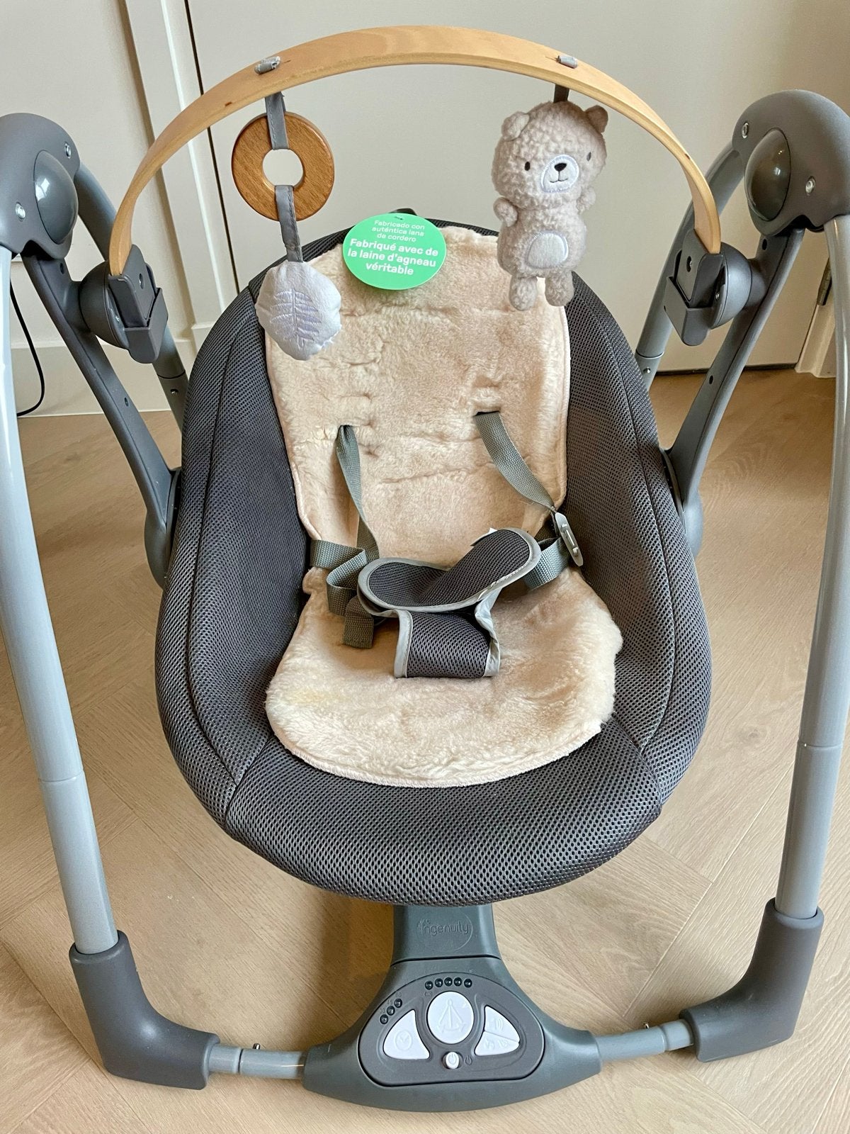 Ingenuity Swing 'n Go Portable Schommel Grijs Air Flow, Ophalen, Zo goed als nieuw