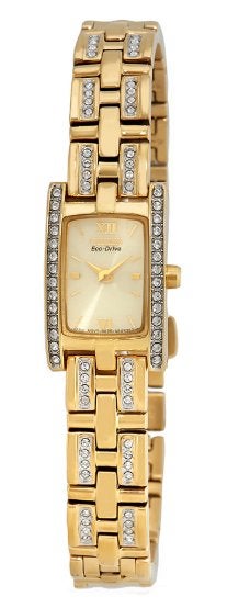 Citizen Dames Horloge Goudkleurig met Swarovski Steentjes, Overige merken, Staal, Polshorloge, Nieuw