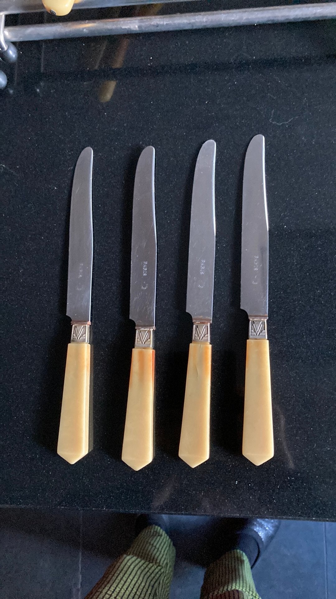 Frankrijk | Vintage | 4 Art Deco messen | 1920-1930, Antiek en Kunst, Ophalen of Verzenden