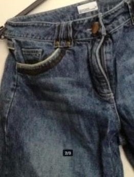 als nieuwe JURGEN MICHAELSEN jeans spijkerbroek korte 42 L, Verzenden, Zo goed als nieuw, Blauw, W33 - W36 (confectie 42/44)