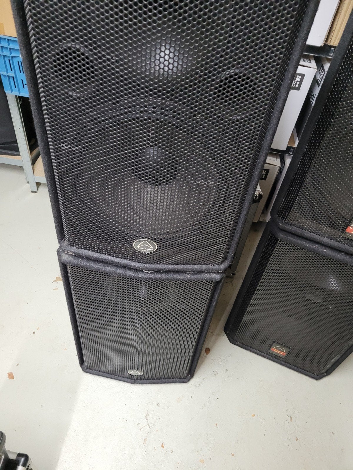 2x Wharfedale EVP-15 NEO 300 Watt Passieve Luidsprekers, Ophalen, Gebruikt, Audio