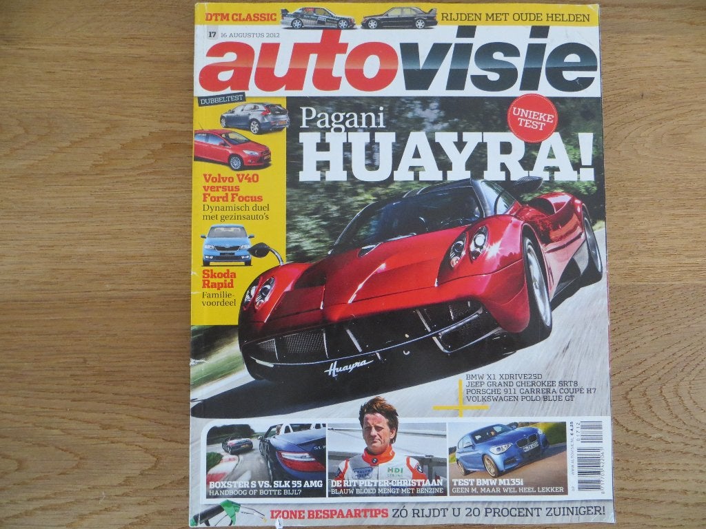 Autovisie 17 2012 Pagani Huayra BMW M135i Pieter-Christiaan, Ophalen of Verzenden, Zo goed als nieuw, BMW