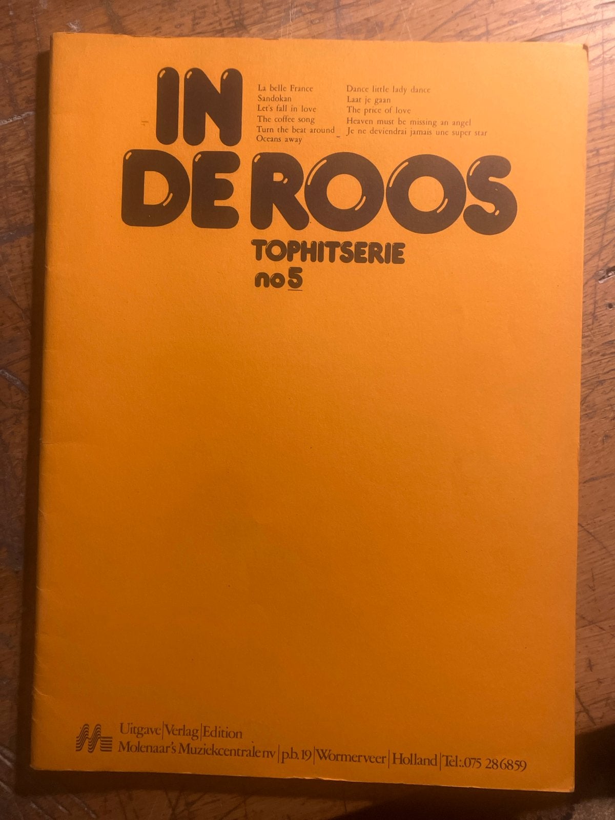 In de Roos Tophitserie no 5 - Molenaar's Muziekcentrale, Muziek en Instrumenten, Bladmuziek, Gebruikt, Thema, Populair, Overige instrumenten