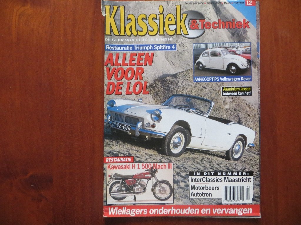 Klassiek & Techniek 12 Triumph Spitfire 4, Volkswagen Kever, Ophalen of Verzenden, Zo goed als nieuw, Volkswagen