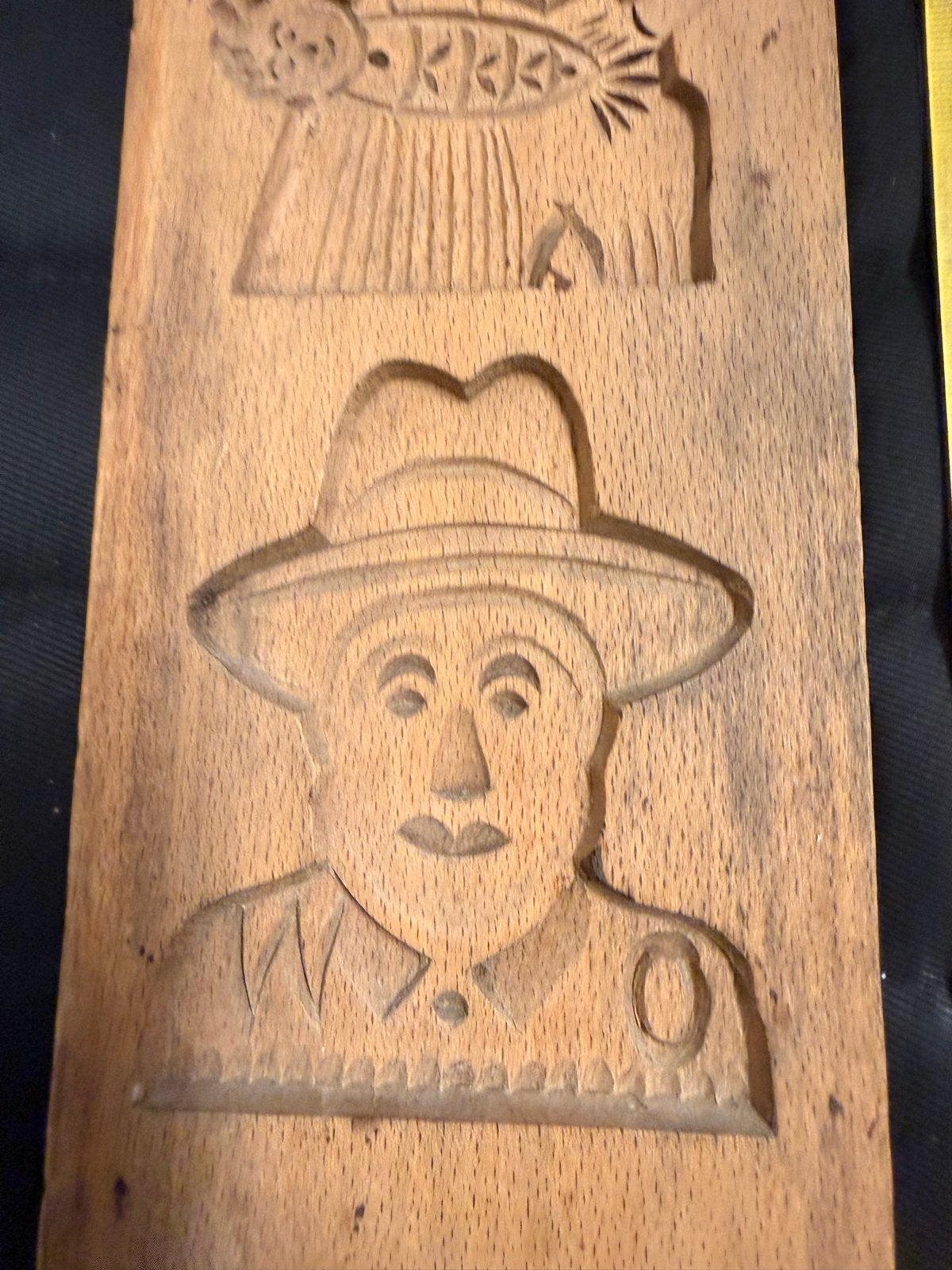 Antieke houten koekjesvorm / speculaasplank, Ophalen