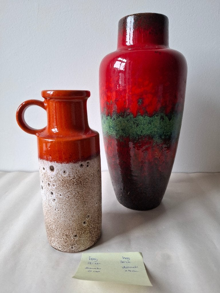 Vintage kruikvaasje en vaas set Scheurich Keramik, Ophalen