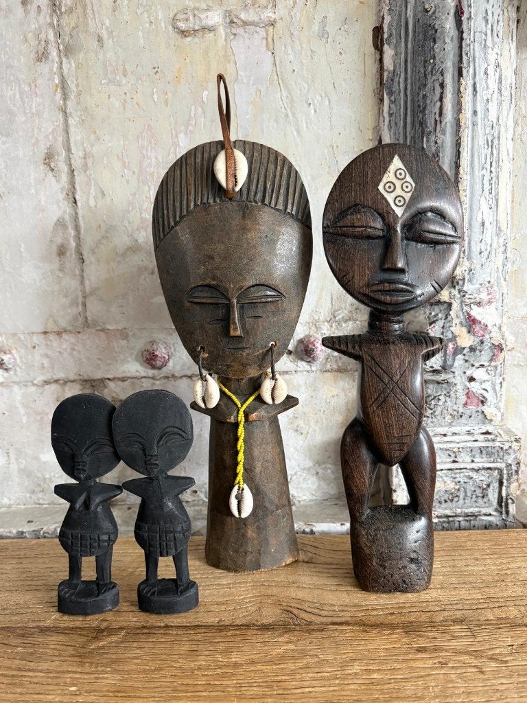 Akuaba Ashanti vruchtbaarheid poppetjes - houtsnijwerk beeld, Antiek en Kunst, Kunst | Beelden en Houtsnijwerken, Ophalen of Verzenden