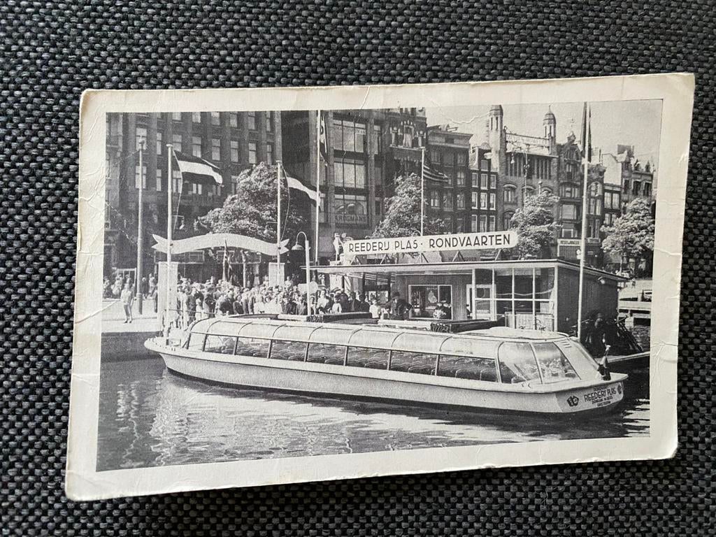 Amsterdam rederij plas, Verzamelen, Ansichtkaarten | Nederland, Ophalen of Verzenden, Voor 1920, Noord-Holland