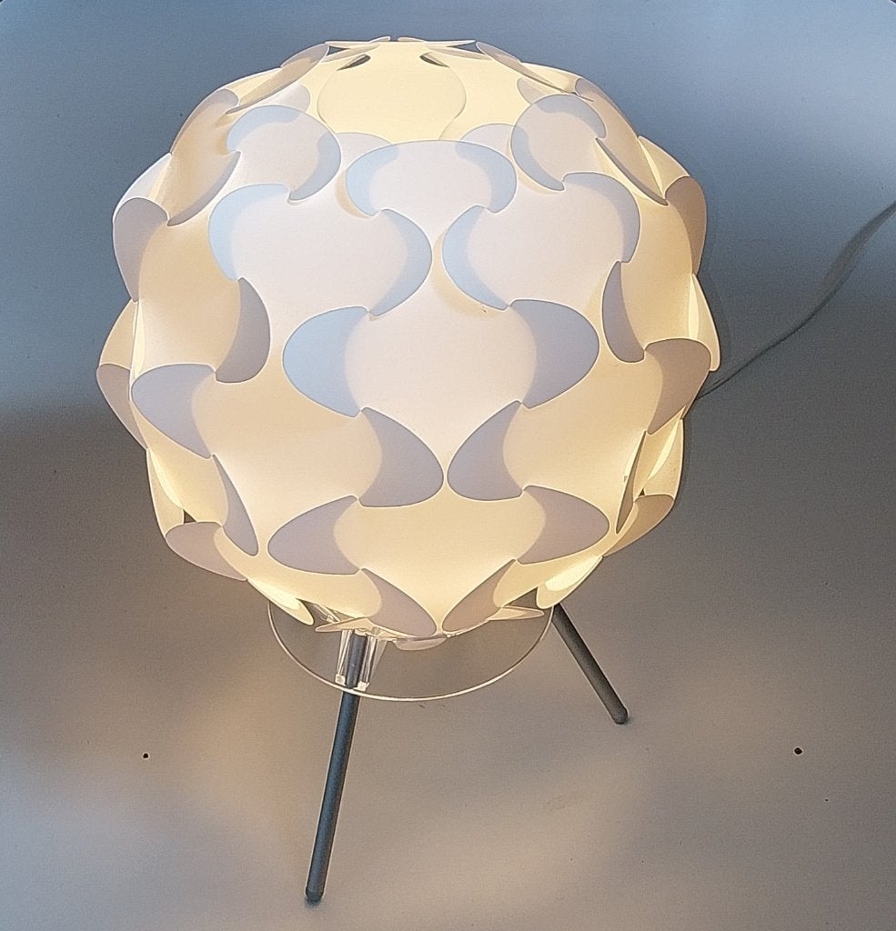 IKEA Fillsta tafellamp, wit retro model, Ophalen of Verzenden, Zo goed als nieuw, Metaal, Minder dan 50 cm