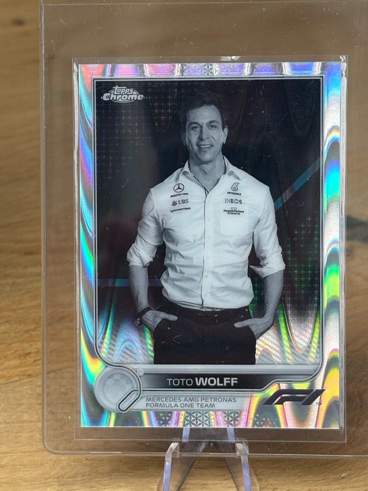 Topps Chrome F1 Toto Wolff Mercedes-AMG Petronas Kaart, Ophalen of Verzenden, Zo goed als nieuw, Formule 1