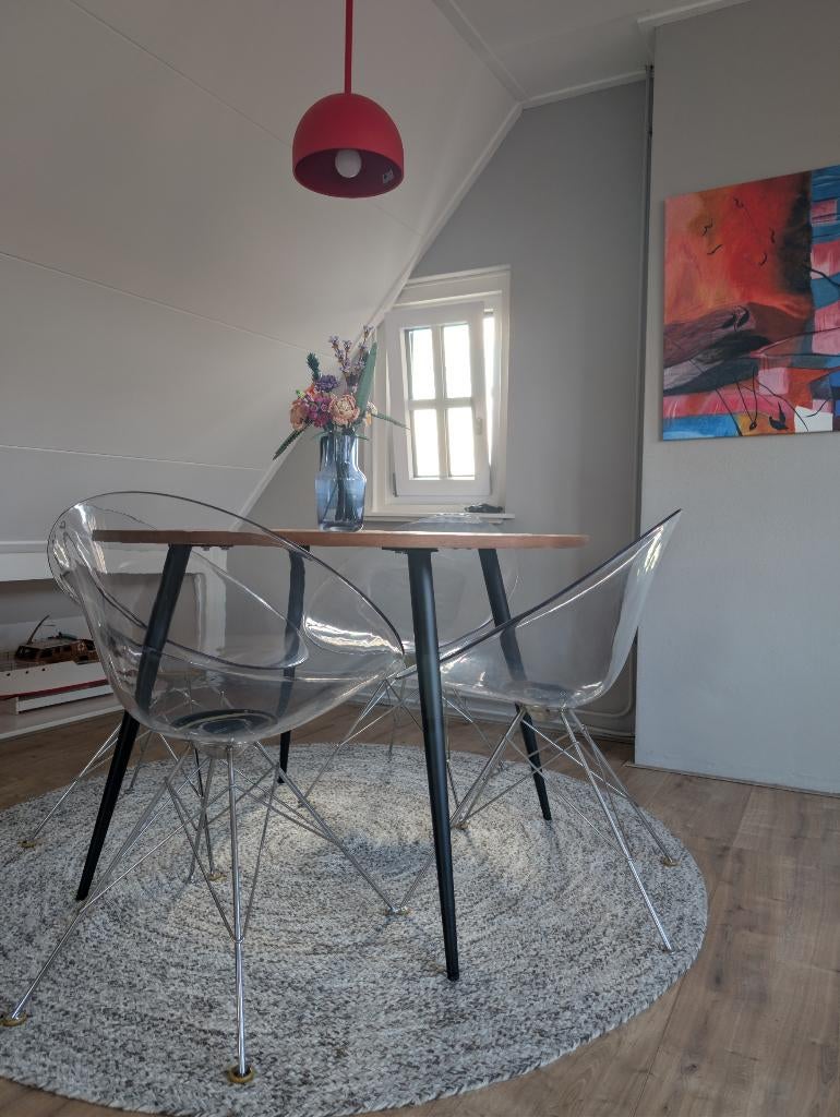 4x Kartell Ero|S stoelen – Philippe Starck, Ophalen, Gebruikt, Overige kleuren, Strak design met Eiffeltoren poten, modern en tijdloos