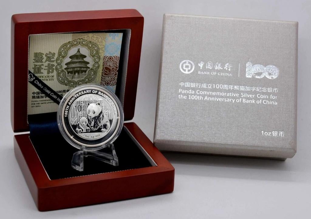 Panda Bank of China zilver munt 1 oz 2012, Verzenden, Zilver