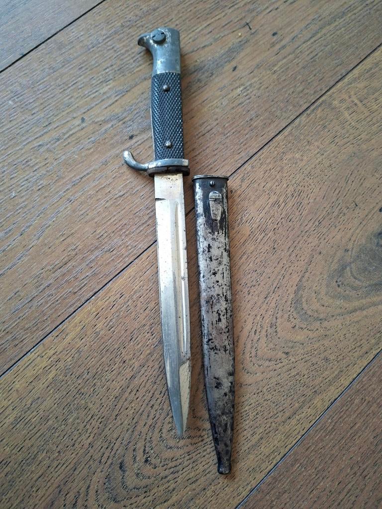 Duitse parade bajonet kort model K98, Verzamelen, Ophalen of Verzenden, Landmacht, Duitsland, Mes of Dolk