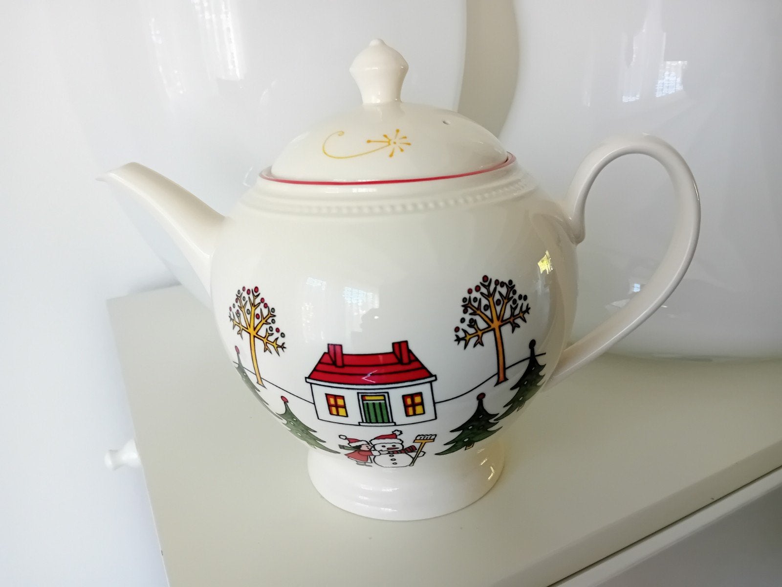Theepot Wedgwood Christmas Windsor kerstservies, Ophalen of Verzenden, Zo goed als nieuw, Wedgwood, Porselein