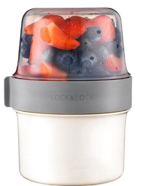 Lock&Lock yoghurtbeker Twist / reisbeker Mepal / shaker, Overige typen, Ophalen of Verzenden, Zo goed als nieuw