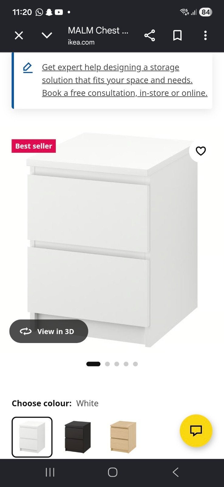 Bedside table, Huis en Inrichting, Ophalen of Verzenden, Zo goed als nieuw, 65 cm of meer
