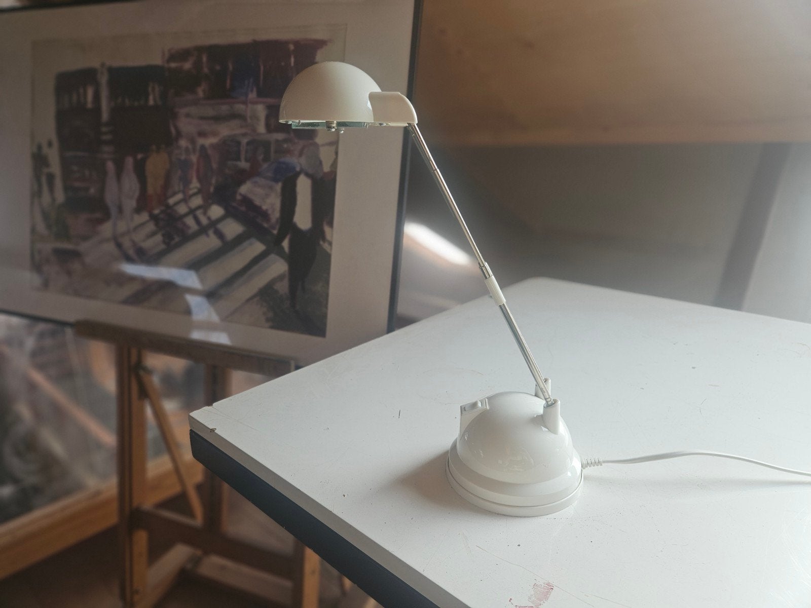 IKEA Telescoop Tafellamp, Vintage Type A 9904 (jaren '80), Bureaulamp, Verstelbaar, Vintage, Ophalen of Verzenden