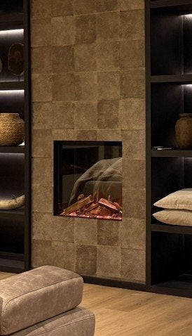 Fair Fires Tru Vizion Pano 700 showroommodel Elek. haard, Ophalen, Zo goed als nieuw, Inbouwhaard, Elektrische haard